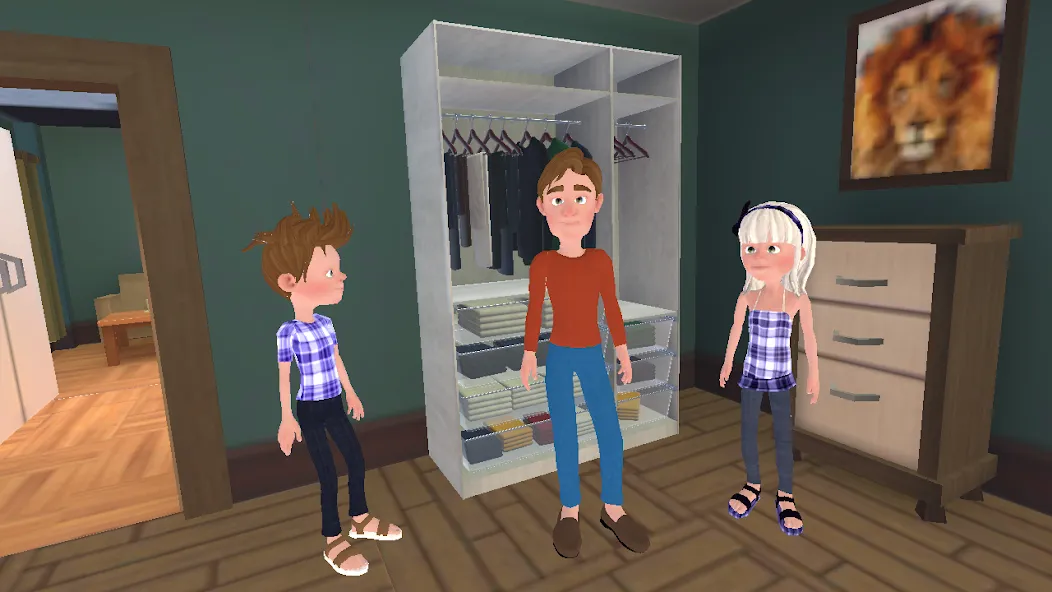 Super Dad Virtual : Happy Game [МОД: Меню, Бесконечные монеты и Открытые уровни] Screenshot 1