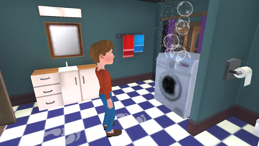 Super Dad Virtual : Happy Game [МОД: Меню, Бесконечные монеты и Открытые уровни] Screenshot 4