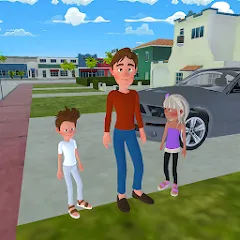 Скачать Super Dad Virtual : Happy Game [МОД: Меню, Бесконечные монеты и Открытые уровни] | Взлом Super Dad Virtual : Happy Game на Андроид
