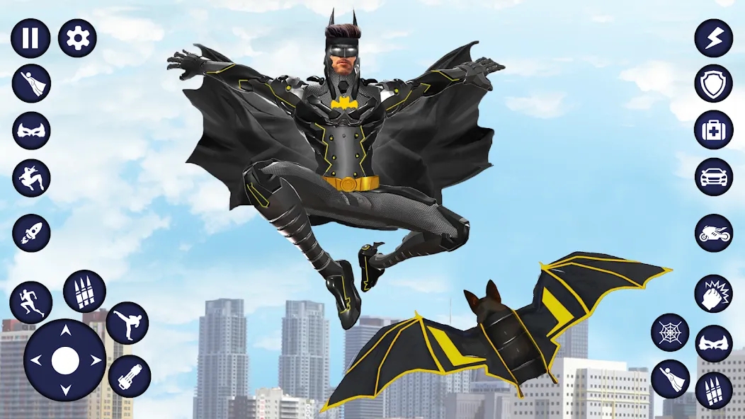 Flying Bat Robot Car Transform (Флайинг Бэт Робот Кар Трансформ) [МОД: Бесконечные деньги, Монеты и Мега MOD] Screenshot 1