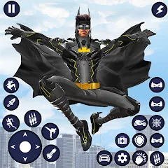 Скачать Flying Bat Robot Car Transform (Флайинг Бэт Робот Кар Трансформ) [МОД: Бесконечные деньги, Монеты и Мега MOD] | Взлом Flying Bat Robot Car Transform на Андроид