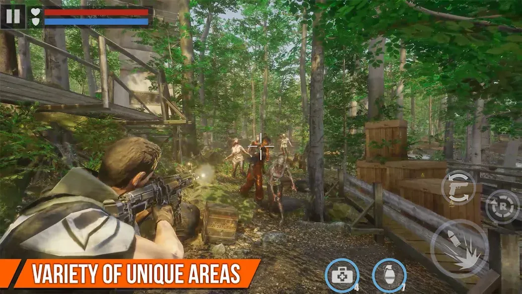 Dead Target: Zombie Games 3D [МОД: Много монет, Открытые уровни и Мега MOD] Screenshot 3