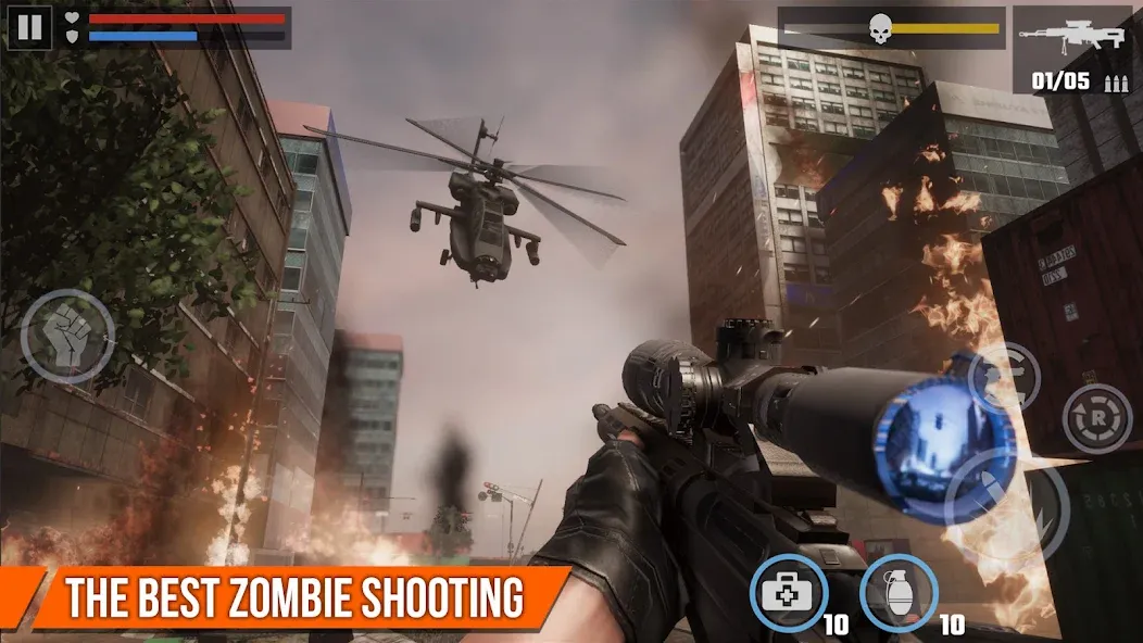 Dead Target: Zombie Games 3D [МОД: Много монет, Открытые уровни и Мега MOD] Screenshot 4