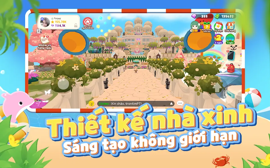 Play Together VNG (Плей Тугезер ВНГ) [МОД: Меню, Бесконечные монеты и Открытые уровни] Screenshot 1