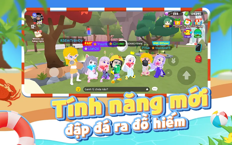 Play Together VNG (Плей Тугезер ВНГ) [МОД: Меню, Бесконечные монеты и Открытые уровни] Screenshot 2