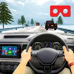 Скачать VR Traffic Racing In Car Drive (ВР Трафик Гонки на Автомобиле Вождения) [МОД: Бесконечные деньги, Монеты и Мега MOD] | Взлом VR Traffic Racing In Car Drive на Андроид