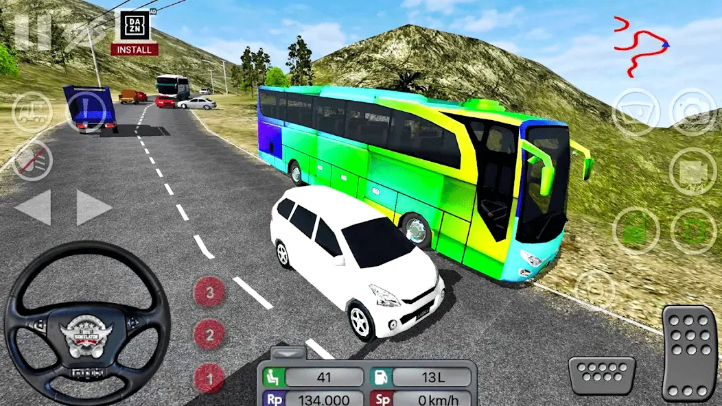 Coach Tourist Bus City Driving [МОД: Деньги, Монеты и Меню MOD] Screenshot 3