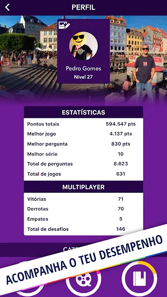 Quizit - Trivia Português (Квизит) [МОД: Меню, Бесконечные монеты и Открытые уровни] Screenshot 5