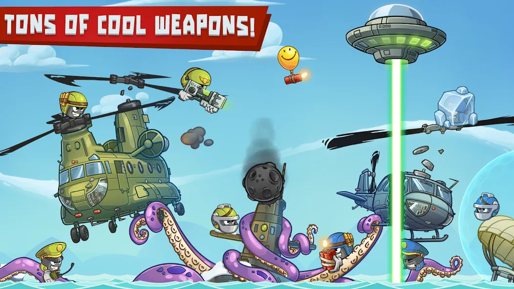 Warlings 2: Total Armageddon (Варлингс 2) [МОД: Меню, Бесконечные монеты и Открытые уровни] Screenshot 3