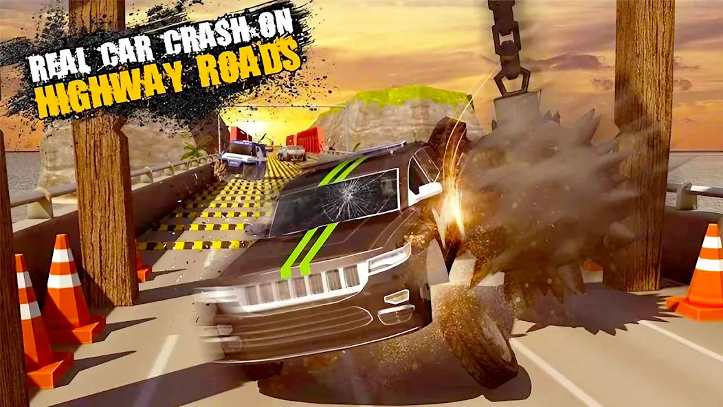 Car Crash Speed Bump Car Games [МОД: Все открыто, Дополнительные деньги и Меню MOD] Screenshot 1