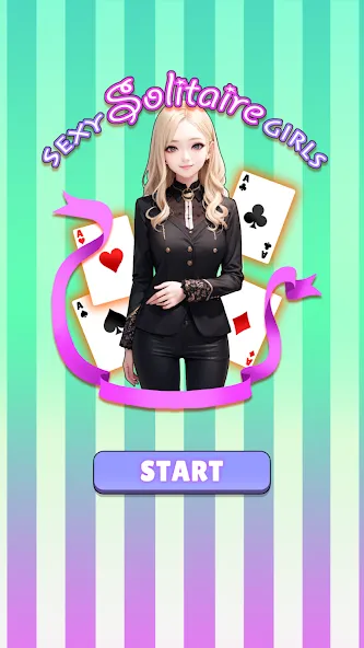 Sexy solitaire girls: ani card (Сэкси солитер девушки) [МОД: Все открыто, Дополнительные деньги и Меню MOD] Screenshot 1
