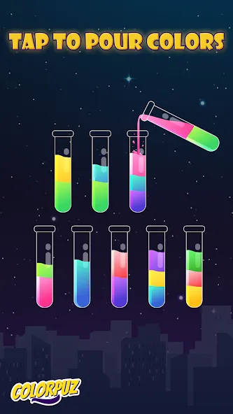Colorpuz - Water Sort Puzzle (Колорпаз) [МОД: Много монет, Открытые уровни и Мега MOD] Screenshot 1