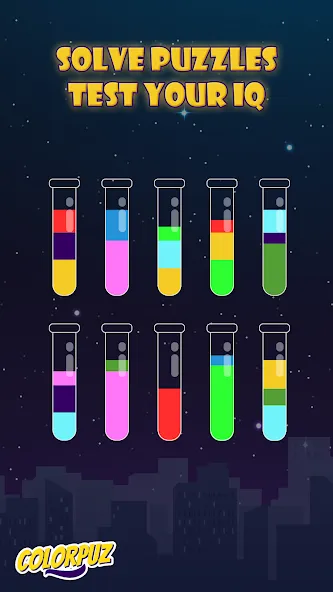 Colorpuz - Water Sort Puzzle (Колорпаз) [МОД: Много монет, Открытые уровни и Мега MOD] Screenshot 4