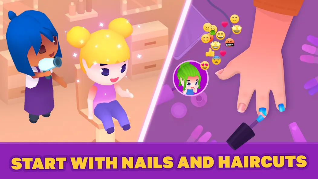 Idle Beauty Salon Tycoon (Айдл Бьюти Салон Тайкун) [МОД: Много денег, Монет и Все открыто] Screenshot 3