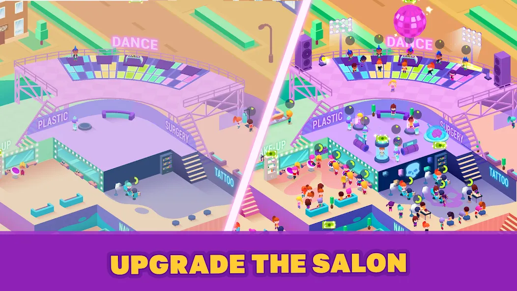 Idle Beauty Salon Tycoon (Айдл Бьюти Салон Тайкун) [МОД: Много денег, Монет и Все открыто] Screenshot 4