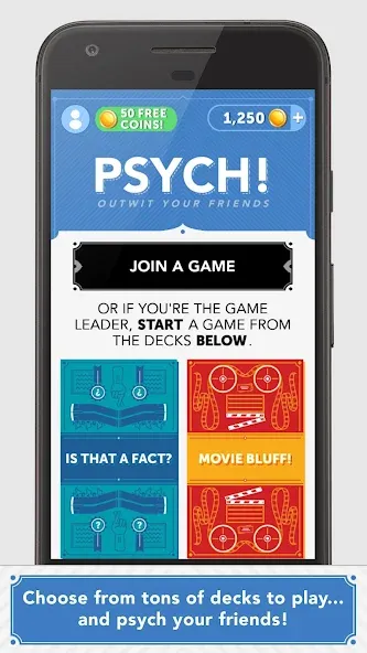 Psych! Outwit your friends [МОД: Меню, Бесконечные монеты и Открытые уровни] Screenshot 3