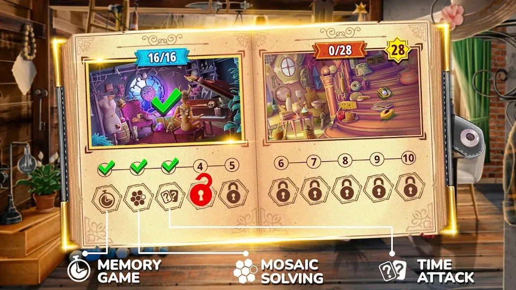 Books of Wonder Hidden Objects [МОД: Много денег, Монет и Все открыто] Screenshot 2