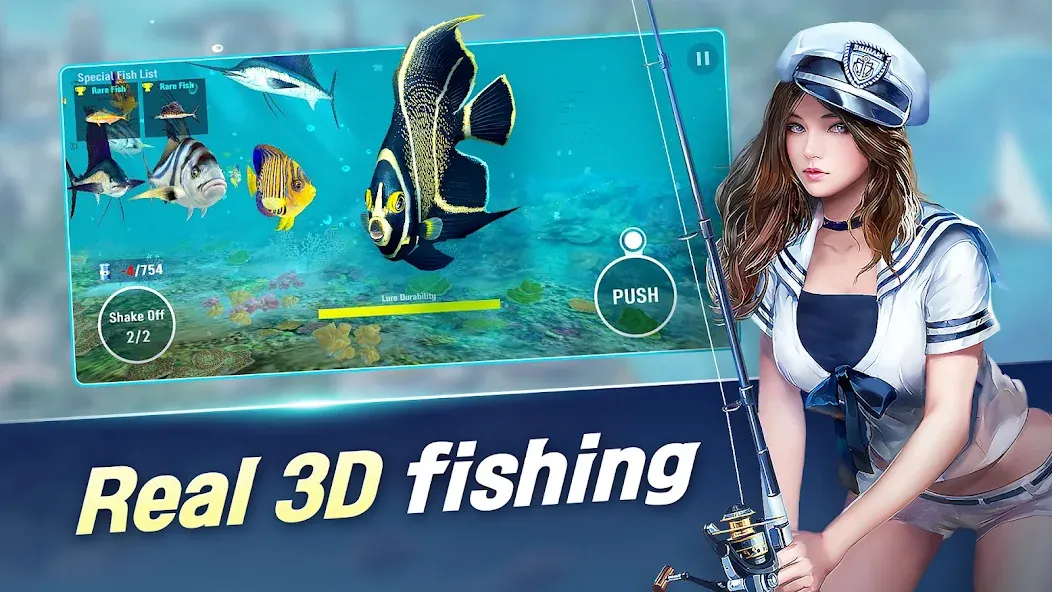 World Fishing Championship (Чемпионат мира по рыбной ловле) [МОД: Меню, Бесконечные монеты и Открытые уровни] Screenshot 4
