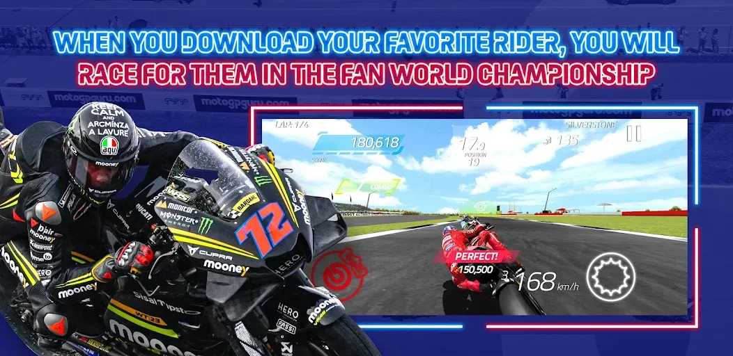 MotoGP Racing '23 [МОД: Меню, Бесконечные монеты и Открытые уровни] Screenshot 4