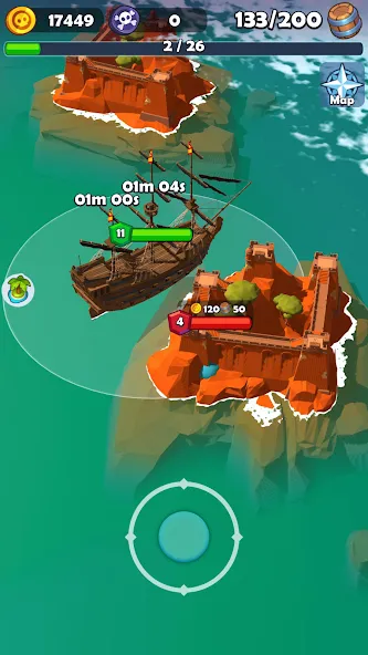 Pirate Raid - Caribbean Battle (Пиратское налетении) [МОД: Меню, Бесконечные монеты и Открытые уровни] Screenshot 4