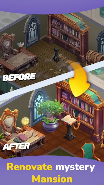 Weekday Merge: Mansion Mystery [МОД: Много монет, Открытые уровни и Мега MOD] Screenshot 3