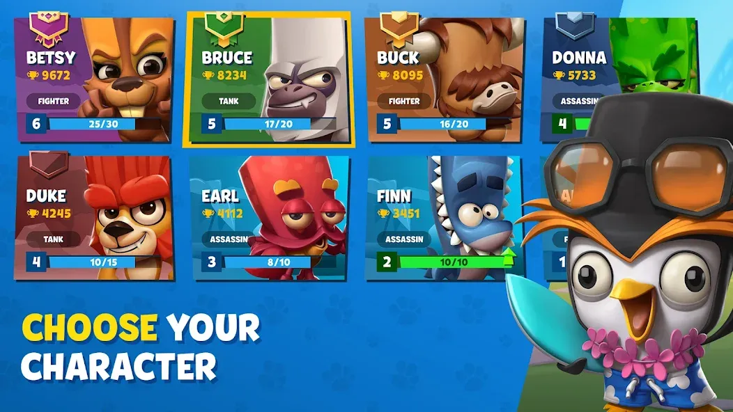 Zooba: Fun Battle Royale Games (Зуба) [МОД: Меню, Бесконечные монеты и Открытые уровни] Screenshot 5