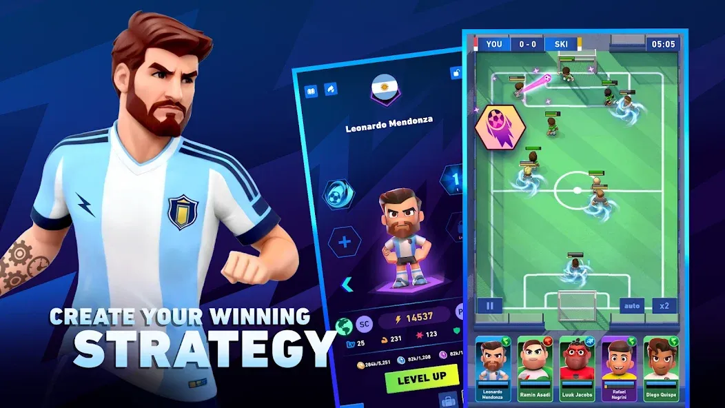 AFK Football: RPG Soccer Games [МОД: Деньги, Монеты и Меню MOD] Screenshot 5