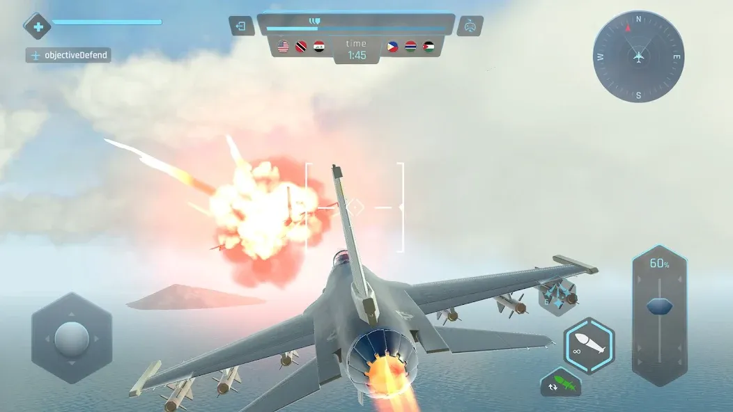 Sky Warriors: Airplane Games (Скай Ворриорс) [МОД: Бесконечные деньги, Монеты и Мега MOD] Screenshot 5