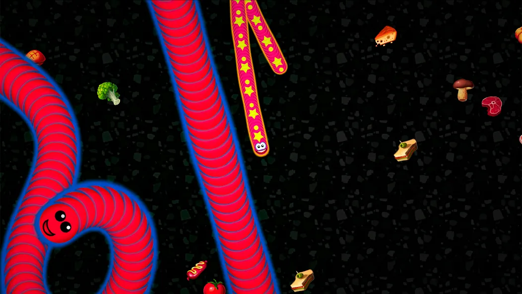 Worms Zone .io - Hungry Snake [МОД: Деньги, Монеты и Меню MOD] Screenshot 3