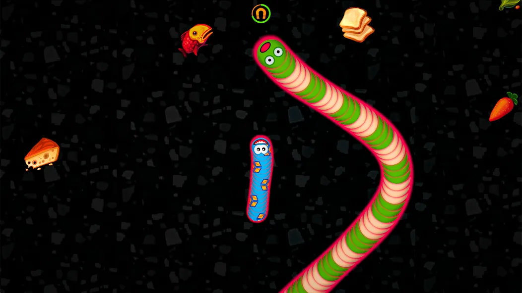 Worms Zone .io - Hungry Snake [МОД: Деньги, Монеты и Меню MOD] Screenshot 5