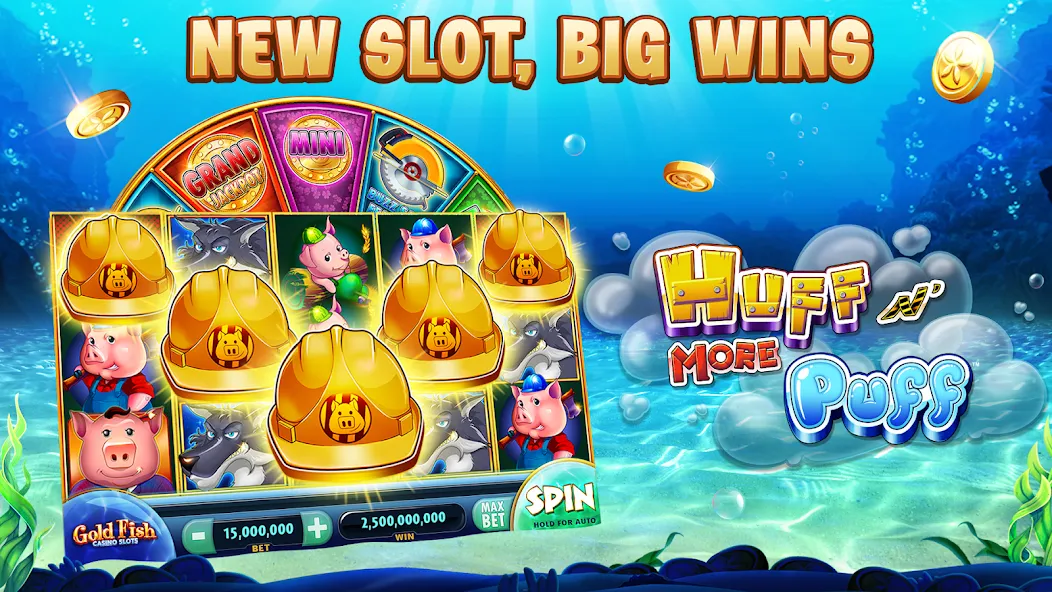Gold Fish Casino Slot Games (Голдфиш) [МОД: Много денег, Монет и Все открыто] Screenshot 1