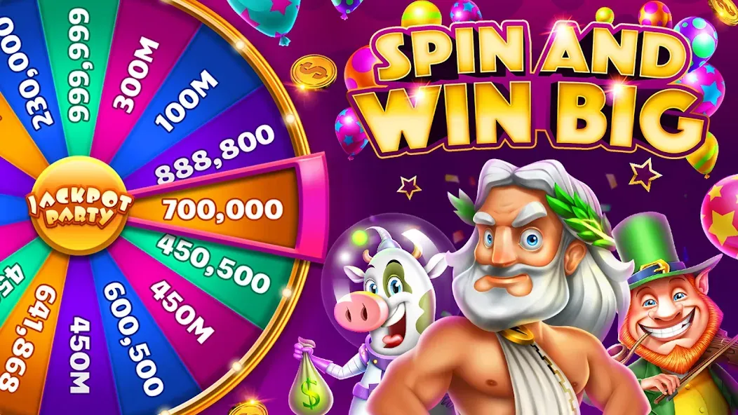 Jackpot Party Casino Slots (Джекпот Пати) [МОД: Много монет, Открытые уровни и Мега MOD] Screenshot 1