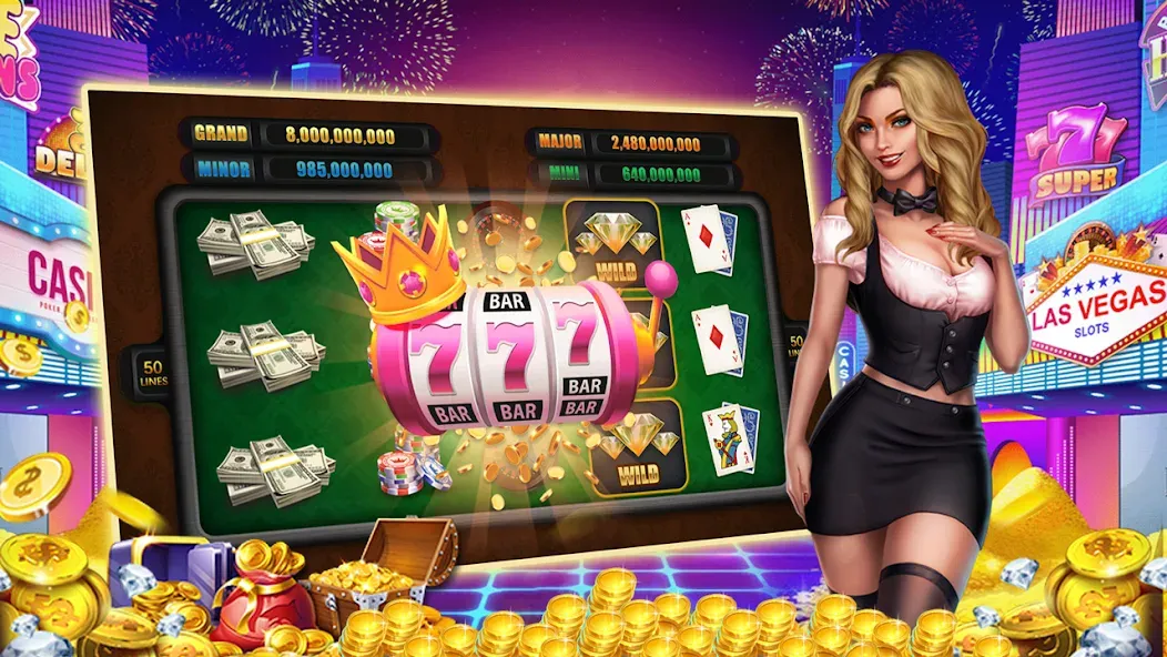 Winning Jackpot Slots Casino [МОД: Бесконечные деньги, Монеты и Мега MOD] Screenshot 3