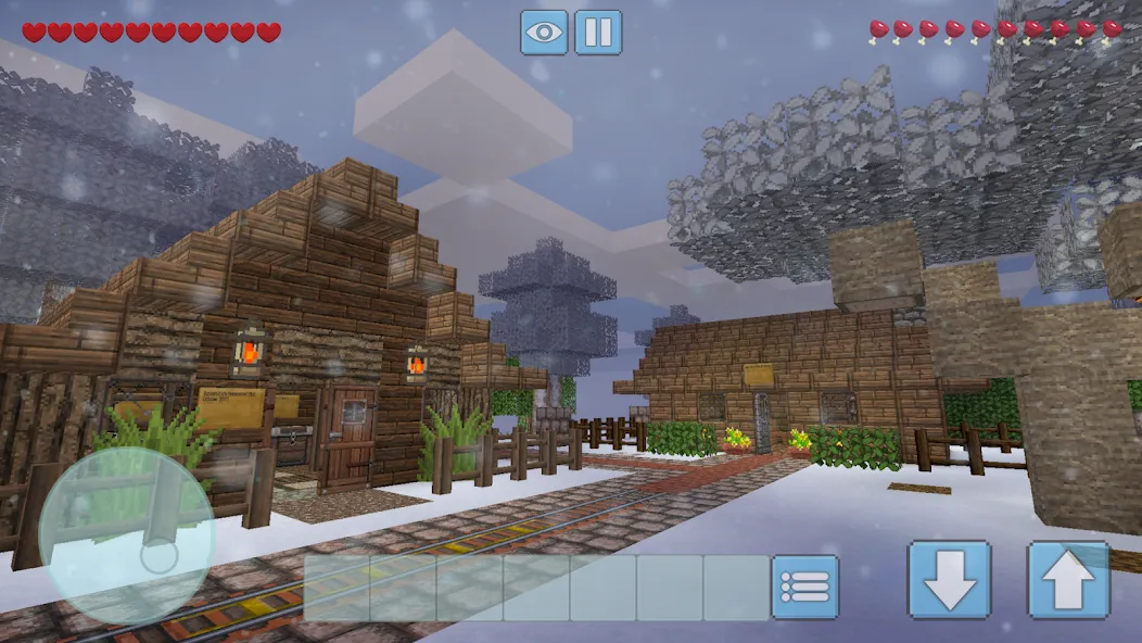 Winter Craft - Block Craft (Винтер Крафт) [МОД: Все открыто, Дополнительные деньги и Меню MOD] Screenshot 1
