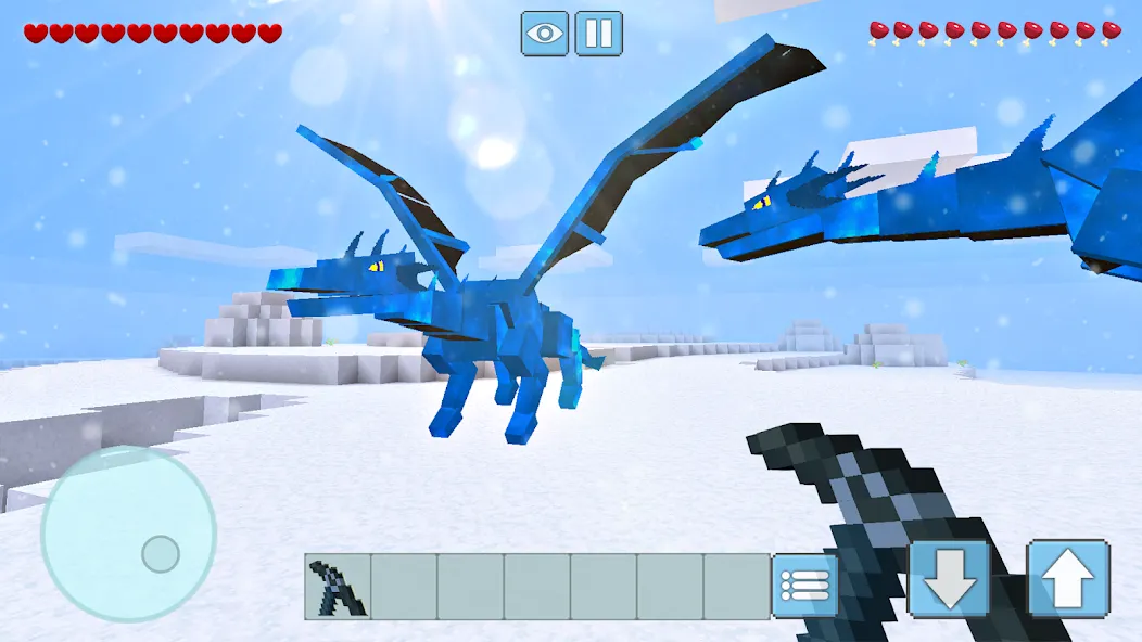 Winter Craft - Block Craft (Винтер Крафт) [МОД: Все открыто, Дополнительные деньги и Меню MOD] Screenshot 4
