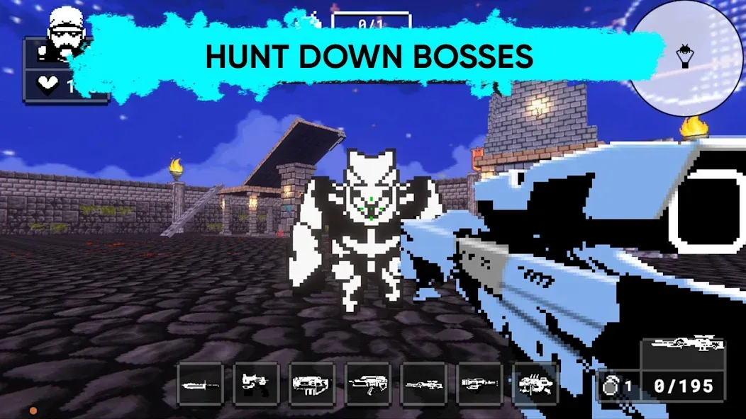 Doomsday pixel shooter 3d (Дум пиксельный шутер 3D) [МОД: Много монет, Открытые уровни и Мега MOD] Screenshot 2