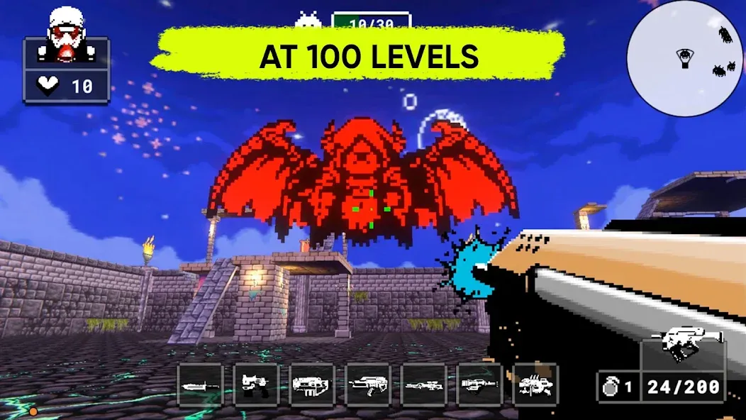 Doomsday pixel shooter 3d (Дум пиксельный шутер 3D) [МОД: Много монет, Открытые уровни и Мега MOD] Screenshot 3