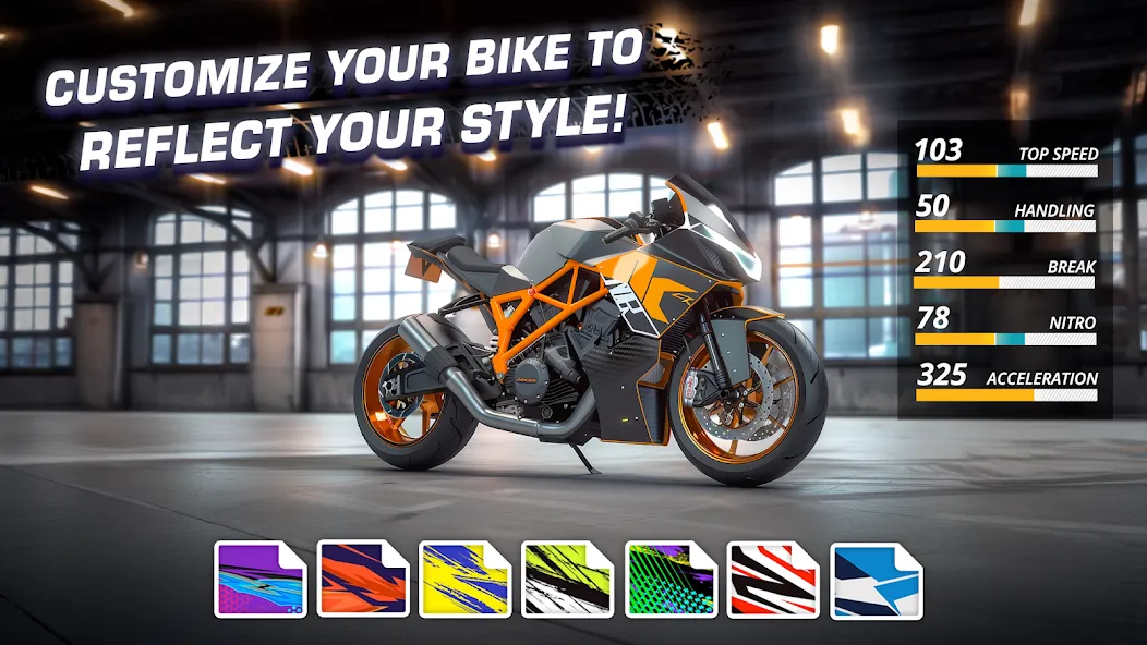Motor Bike: Xtreme Races [МОД: Меню, Бесконечные монеты и Открытые уровни] Screenshot 4