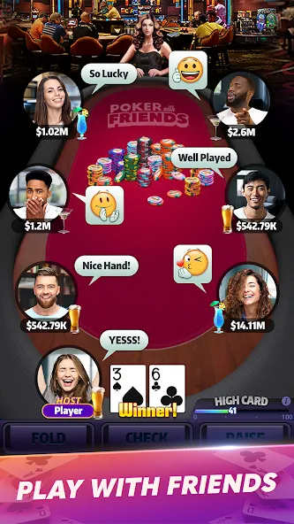 Mega Hit Poker: Texas Holdem (Мега Хит Покер) [МОД: Бесконечные деньги, Монеты и Мега MOD] Screenshot 4