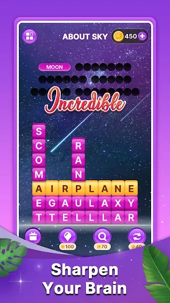 Word Search Block Puzzle Game [МОД: Бесконечные деньги, Монеты и Мега MOD] Screenshot 3