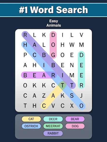 Word Search: Word Find (Ворд Срч) [МОД: Все открыто, Дополнительные деньги и Меню MOD] Screenshot 4