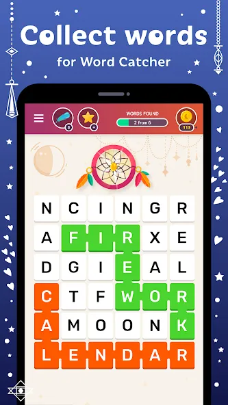 Word Catcher: Word Search [МОД: Много монет, Открытые уровни и Мега MOD] Screenshot 4
