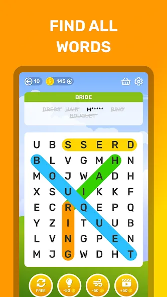 Word Search Puzzle Game [МОД: Все открыто, Дополнительные деньги и Меню MOD] Screenshot 2