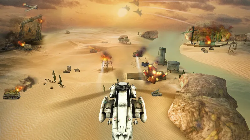 Gunship Strike 3D [МОД: Меню, Бесконечные монеты и Открытые уровни] Screenshot 1