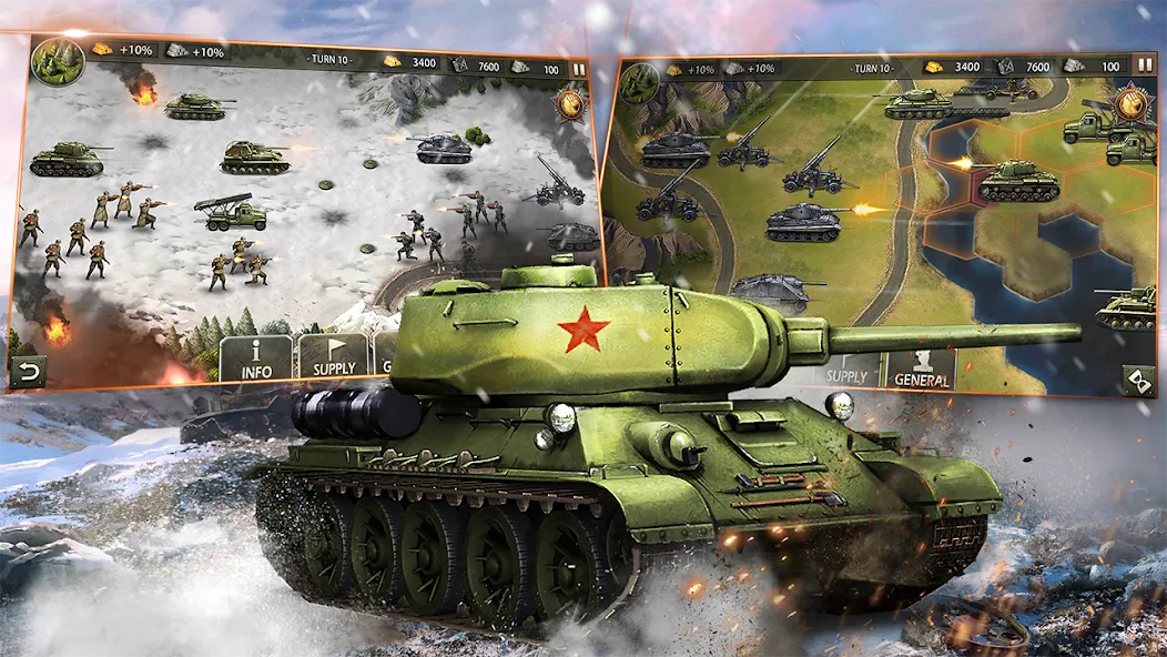 World War 2:WW2 Strategy Games (Вторая мировая война) [МОД: Меню, Бесконечные монеты и Открытые уровни] Screenshot 4