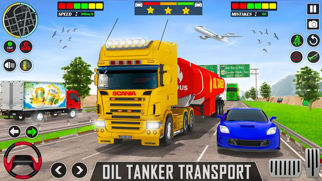 Offroad Oil Tanker Truck Games (Оффроуд Игры на машинецистерне для нефти) [МОД: Меню, Бесконечные монеты и Открытые уровни] Screenshot 1