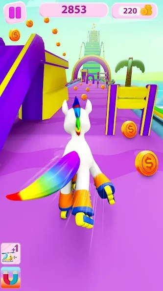 Unicorn Kingdom: Running Games (Юникорн Кингдом) [МОД: Много монет, Открытые уровни и Мега MOD] Screenshot 1