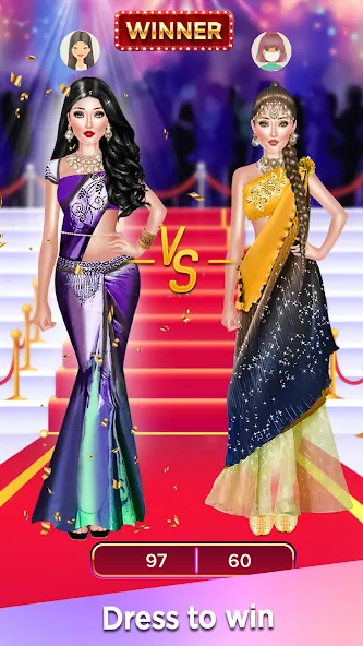 Dress Up Game-Make Up games [МОД: Меню, Бесконечные монеты и Открытые уровни] Screenshot 1