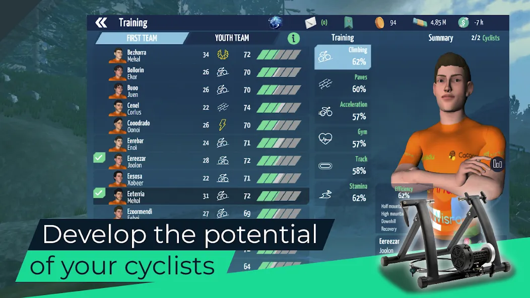 Live Cycling Manager 2023 (Лайв Сайклинг Менеджер 2023) [МОД: Деньги, Монеты и Меню MOD] Screenshot 4