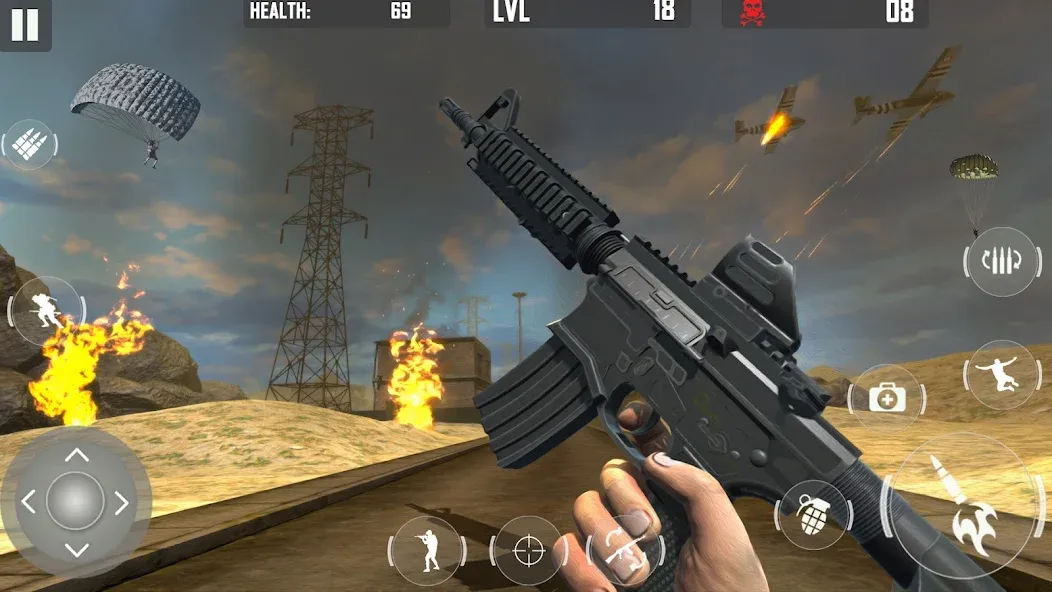 fps cover firing Offline Game (ФПС кавер стрельба Оффлайн игра) [МОД: Много монет, Открытые уровни и Мега MOD] Screenshot 4
